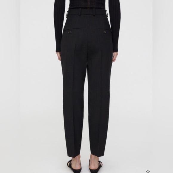 Toteme Tapered Suit Trouser NWT Linen Viscose- Black - Size 36 / M US - Picture 2 of 11